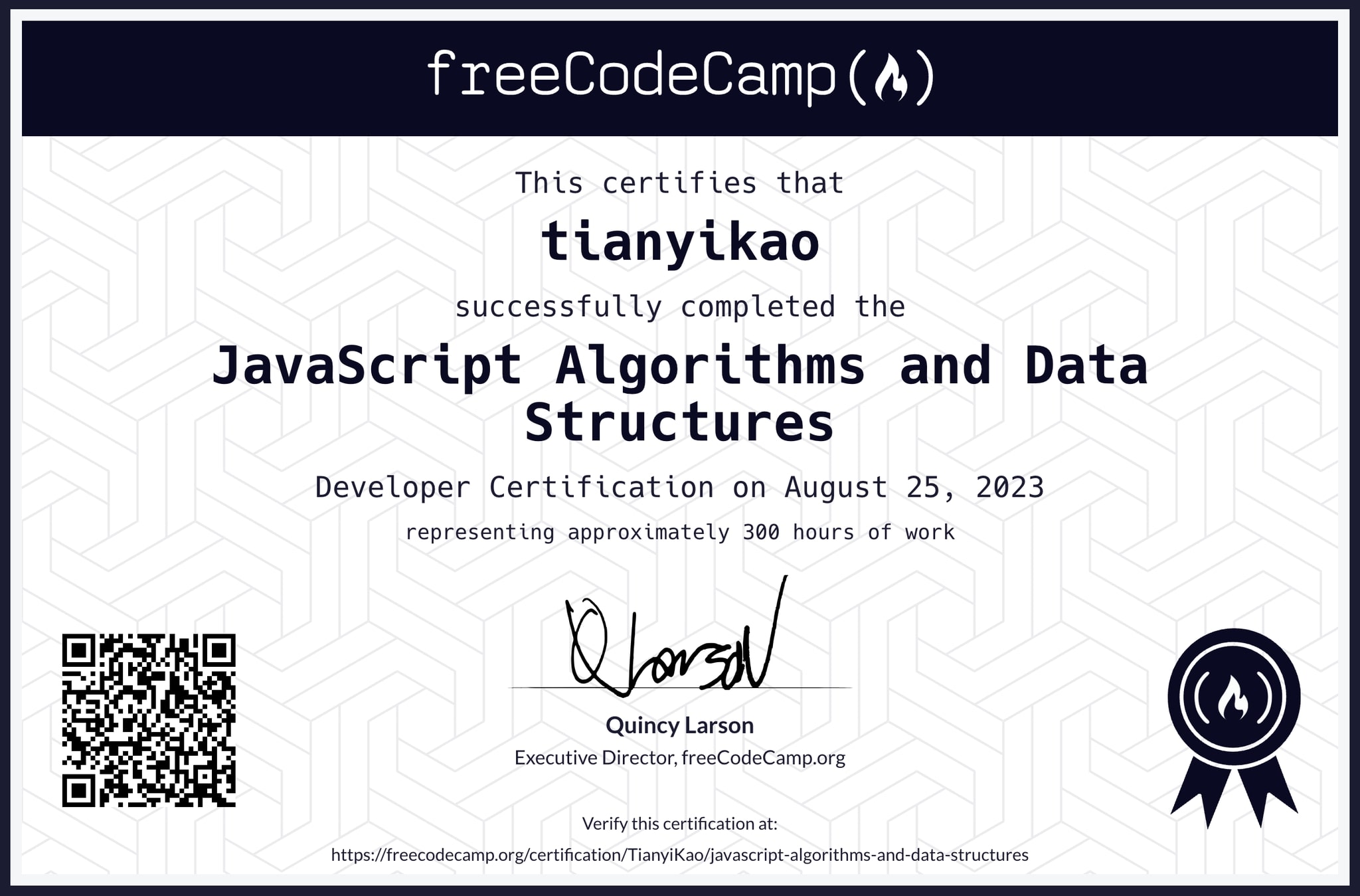 FreeCodeCamp Certification
